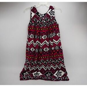 Roda's Collection Women's Dress Size L 100% Rayon Colorful‎ Retro